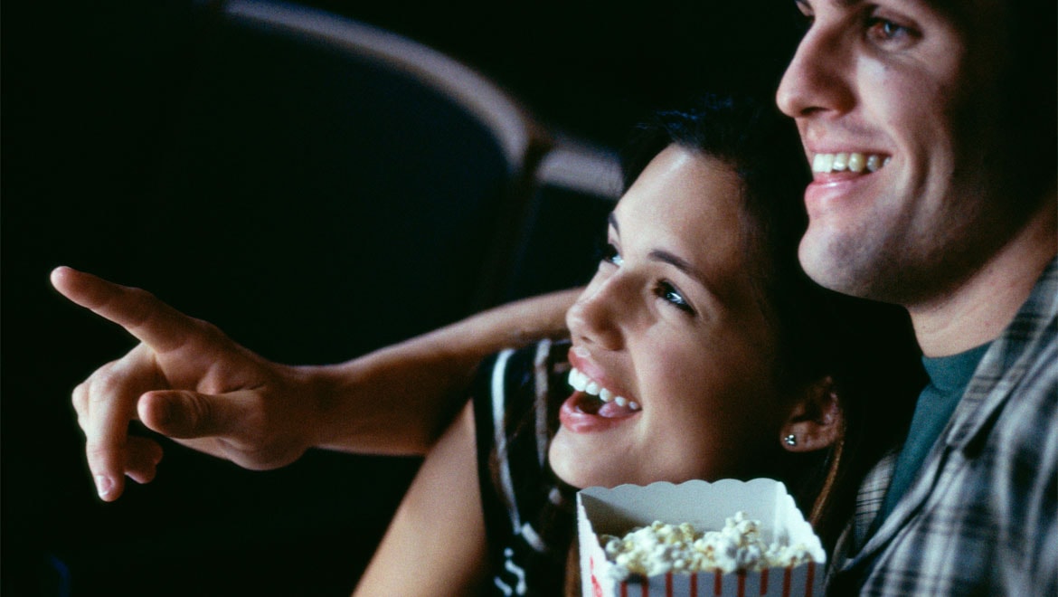 People watching a movie