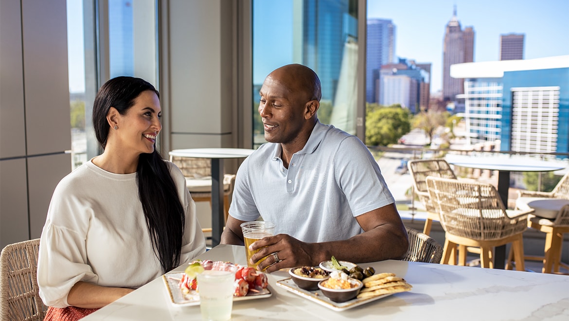 Couple having a meal