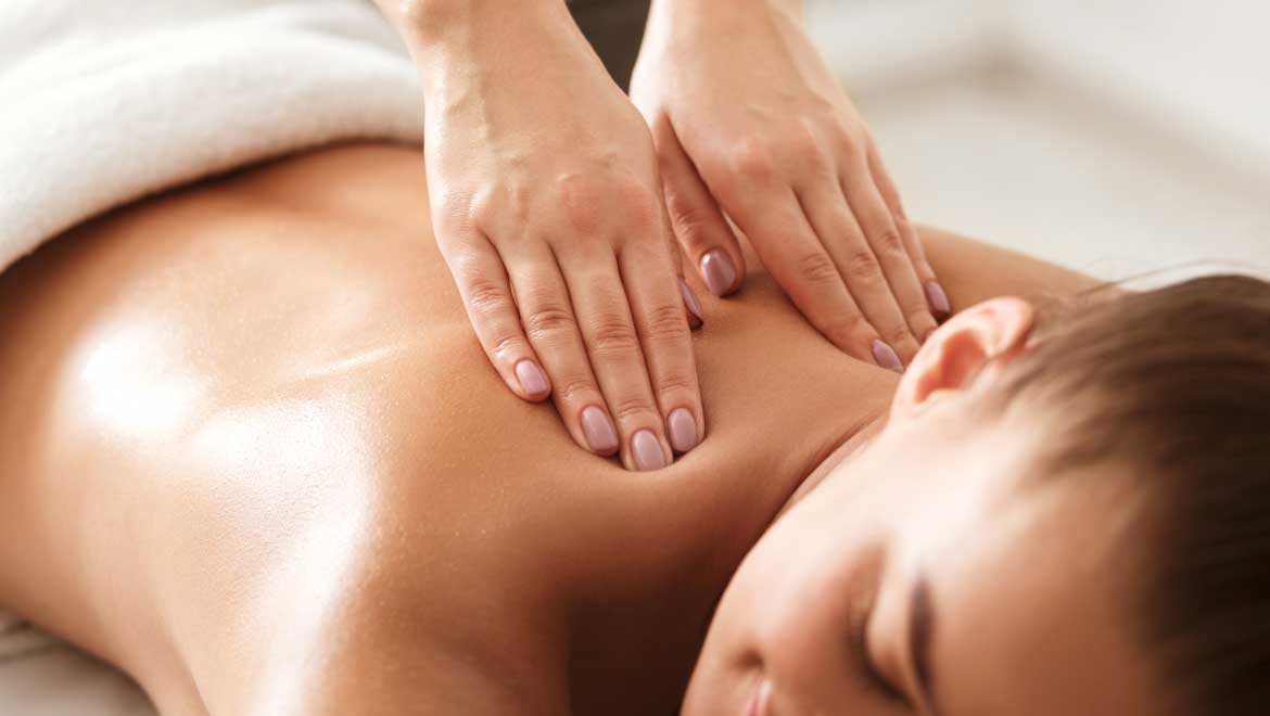 Woman receiving a massage