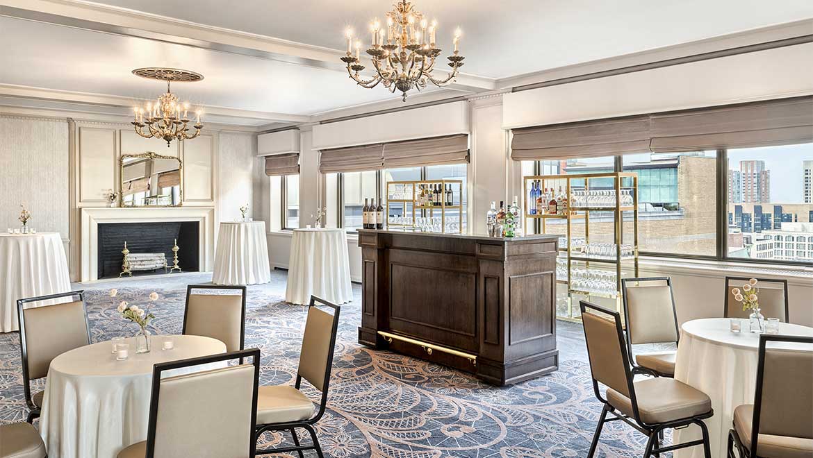 Wedding reception setup