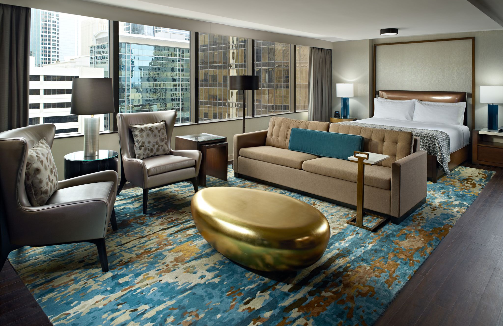 Living room area of suite.