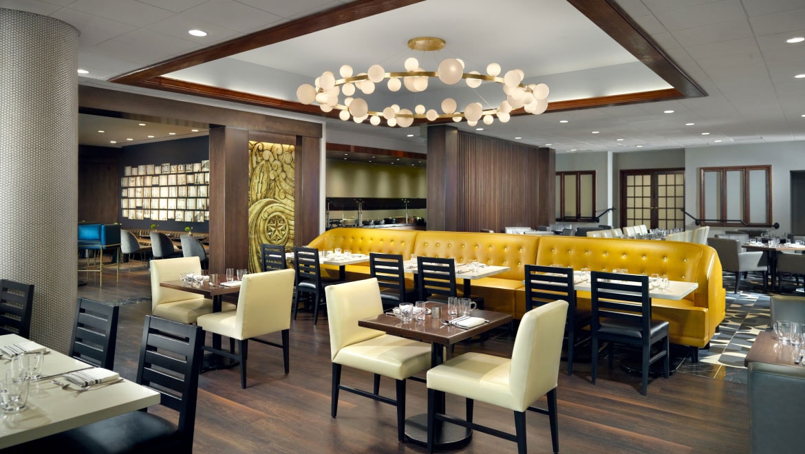 Interior of restaurant.