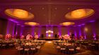 Wedding reception in ballroom