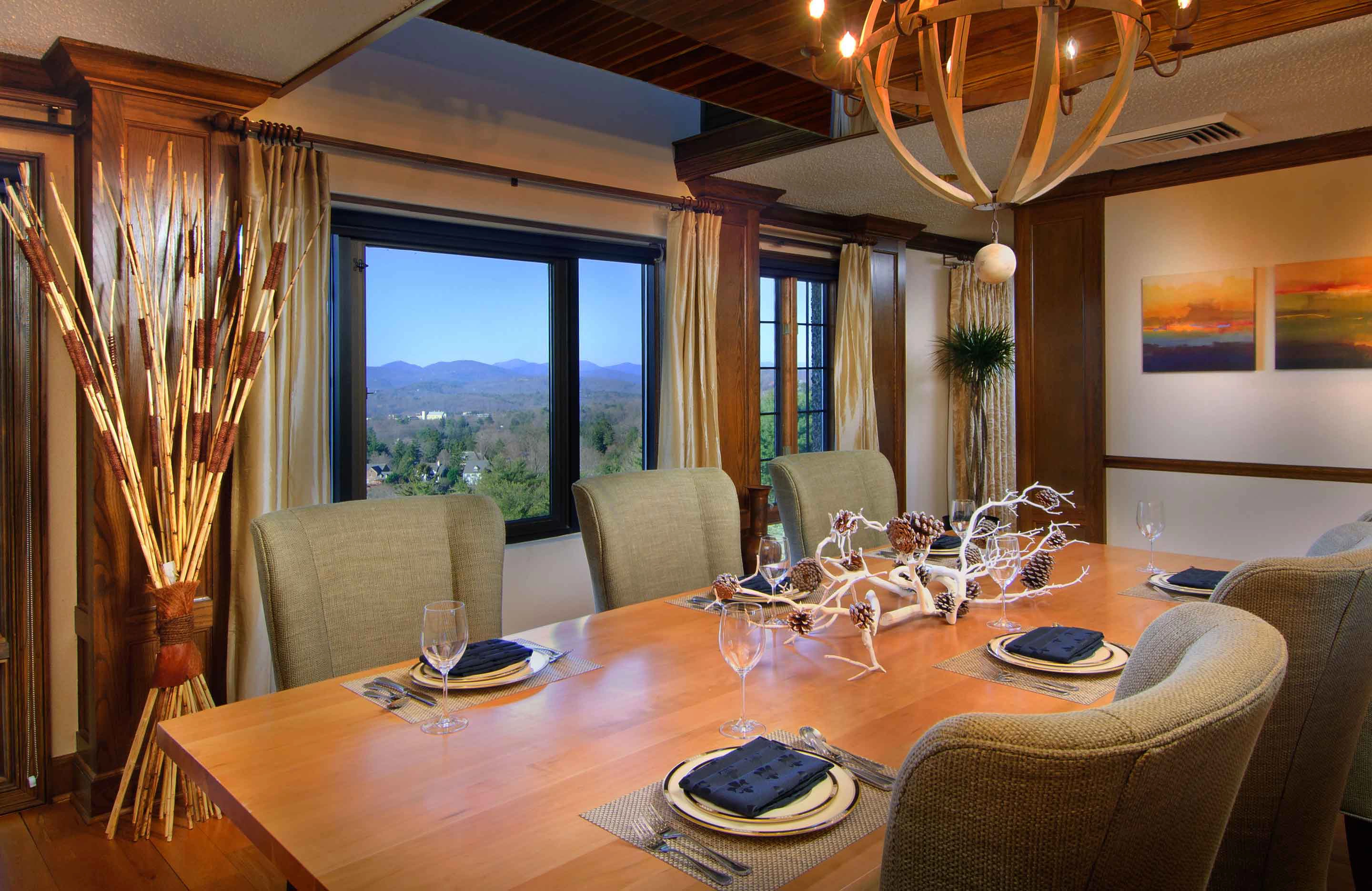 Dining table in suite