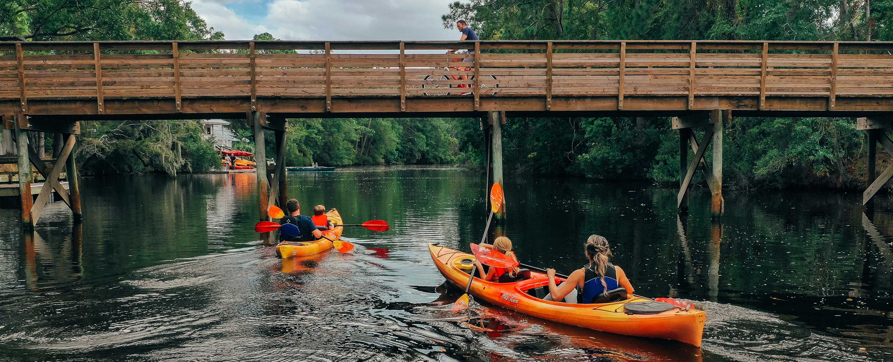 People kayaking on the river.