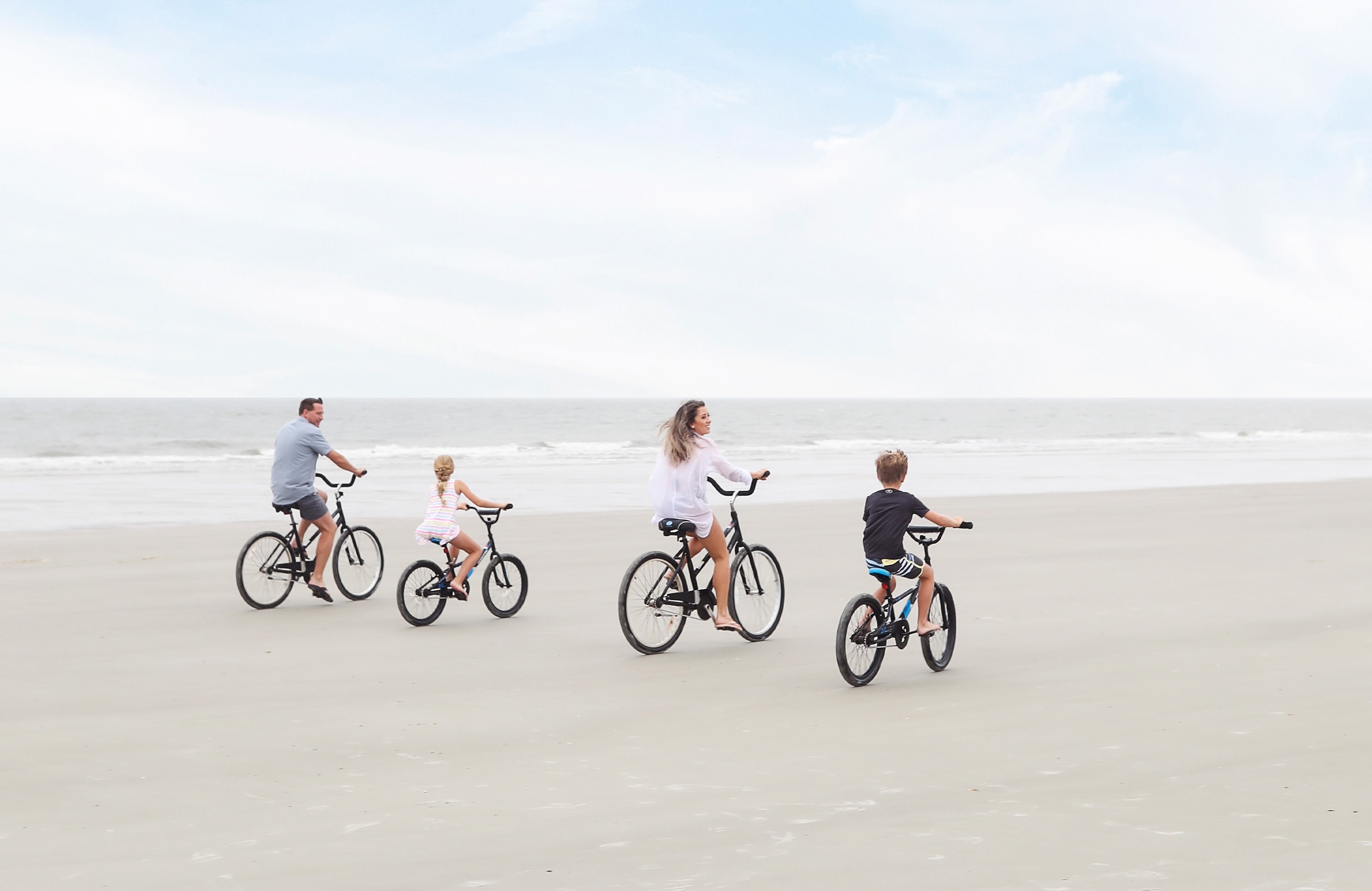 running on the beach