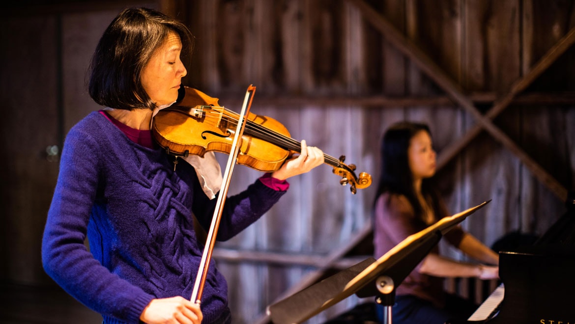 Woman playing violin