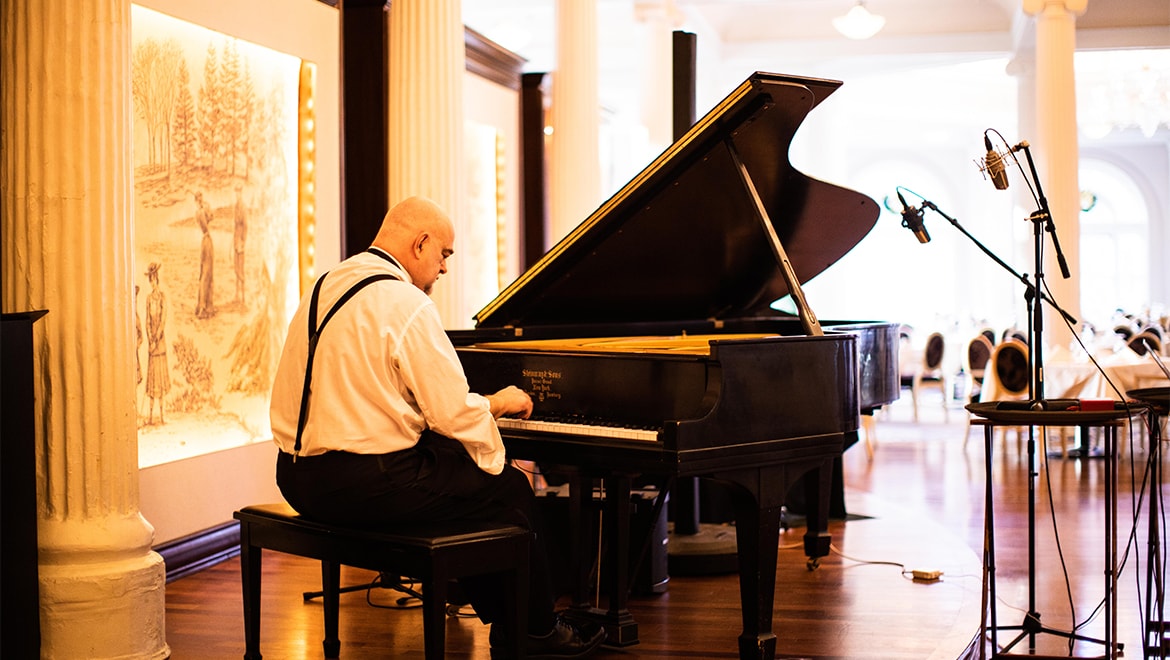 Man playing the piano