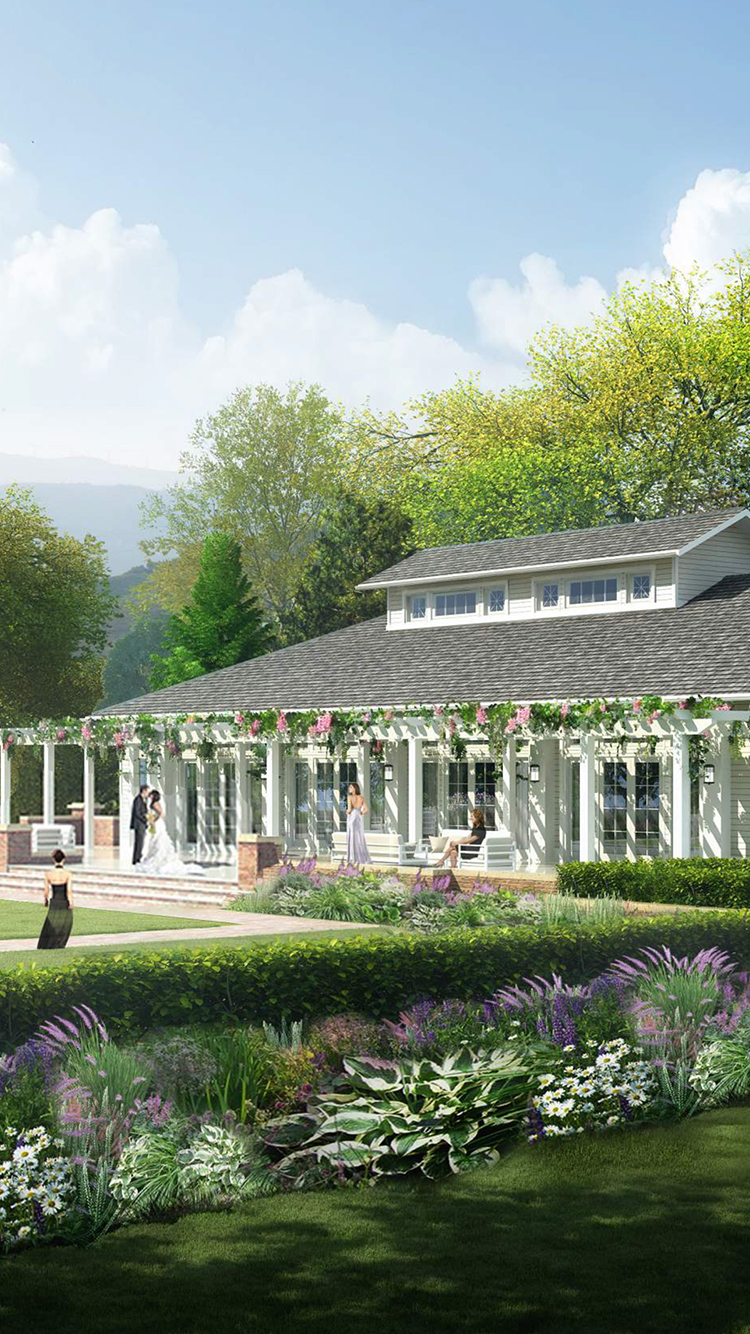 Exterior of event pavillion.