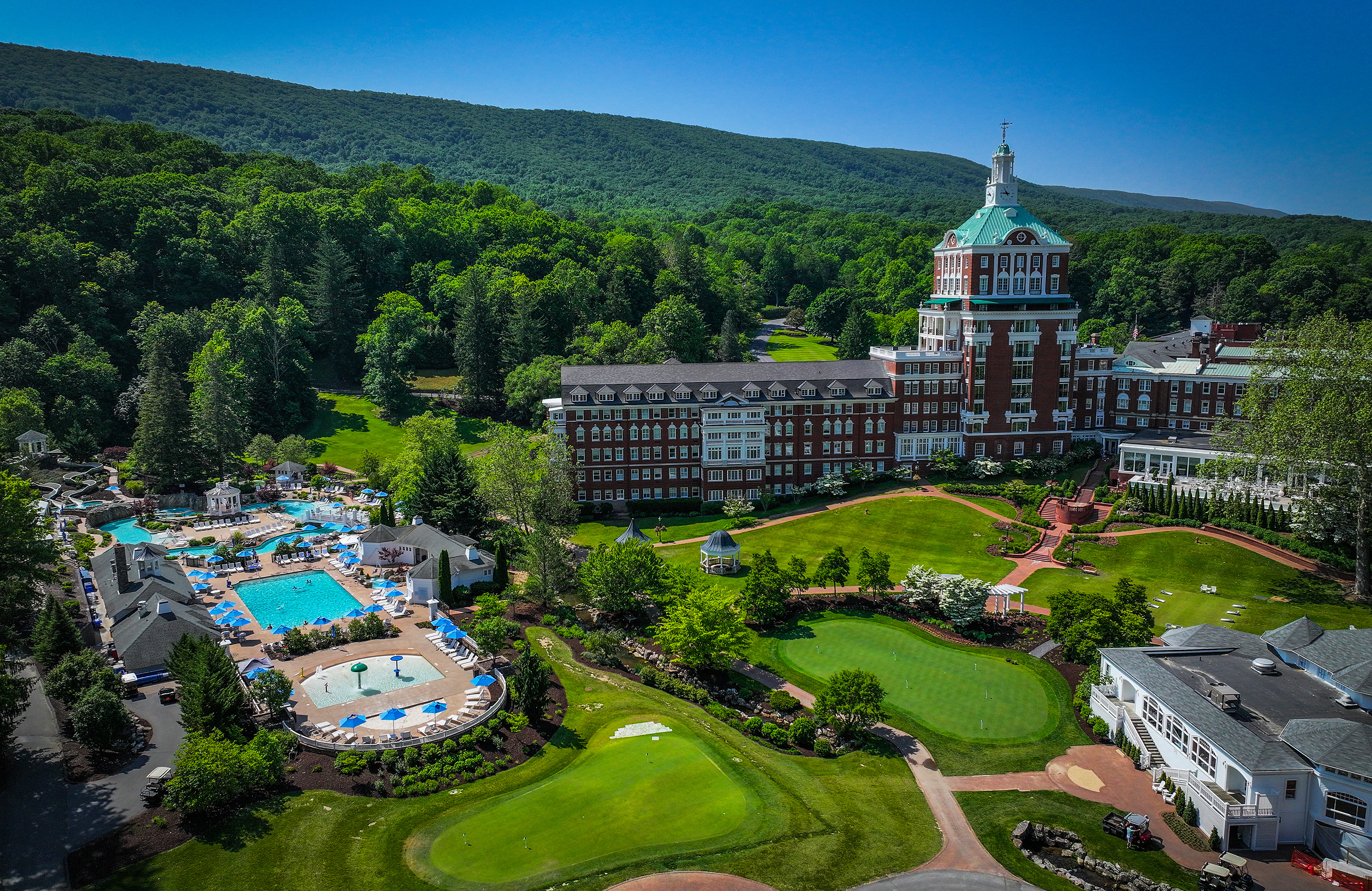 Aerial view of the property