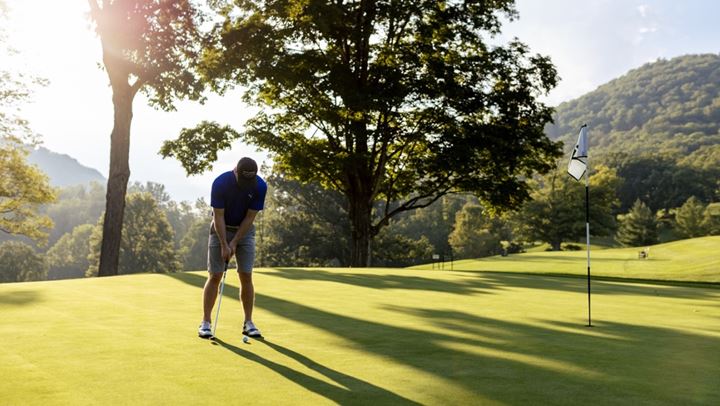 Man putting