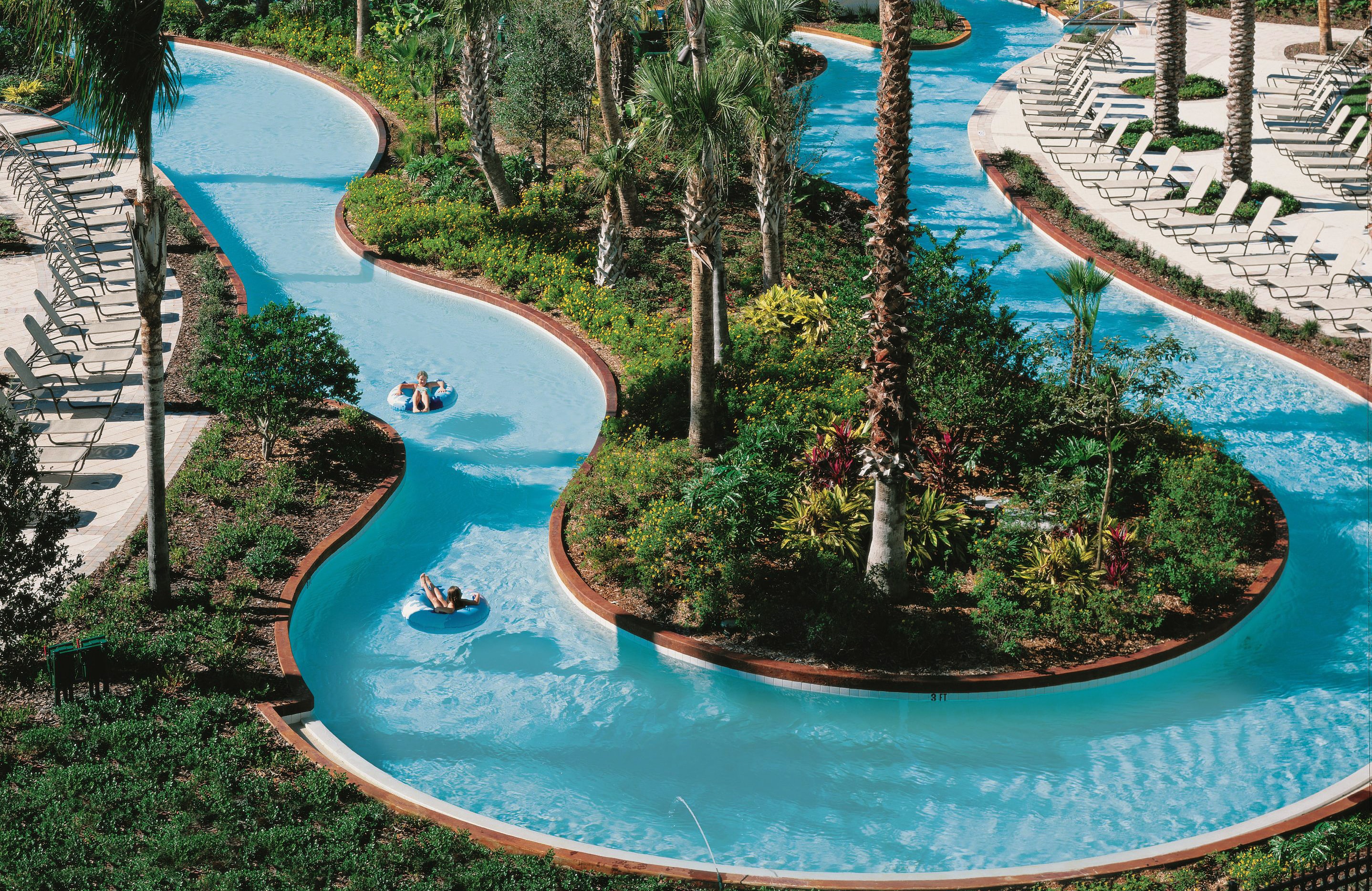 Aerial of lazy river