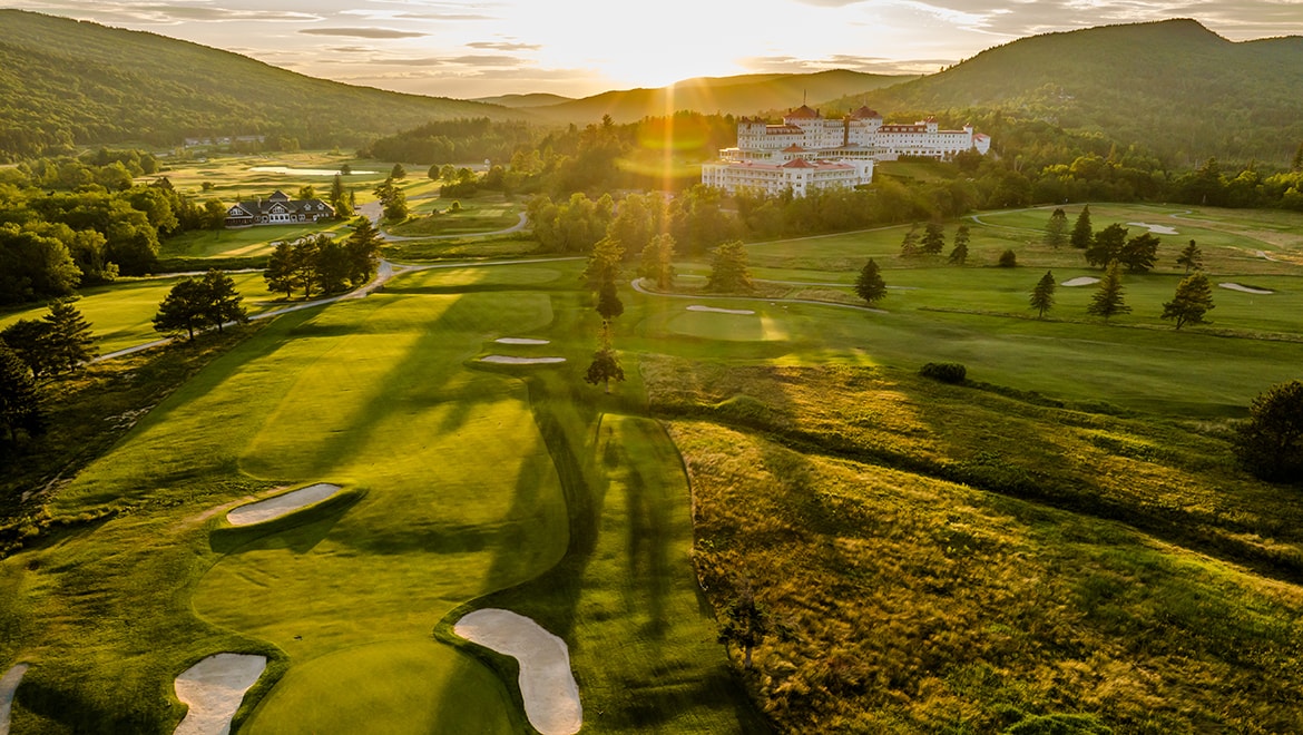 Aerial of golf course