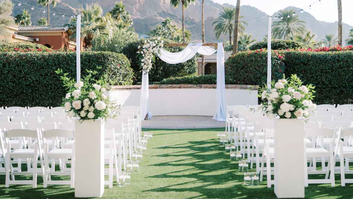 Wedding ceremony set up