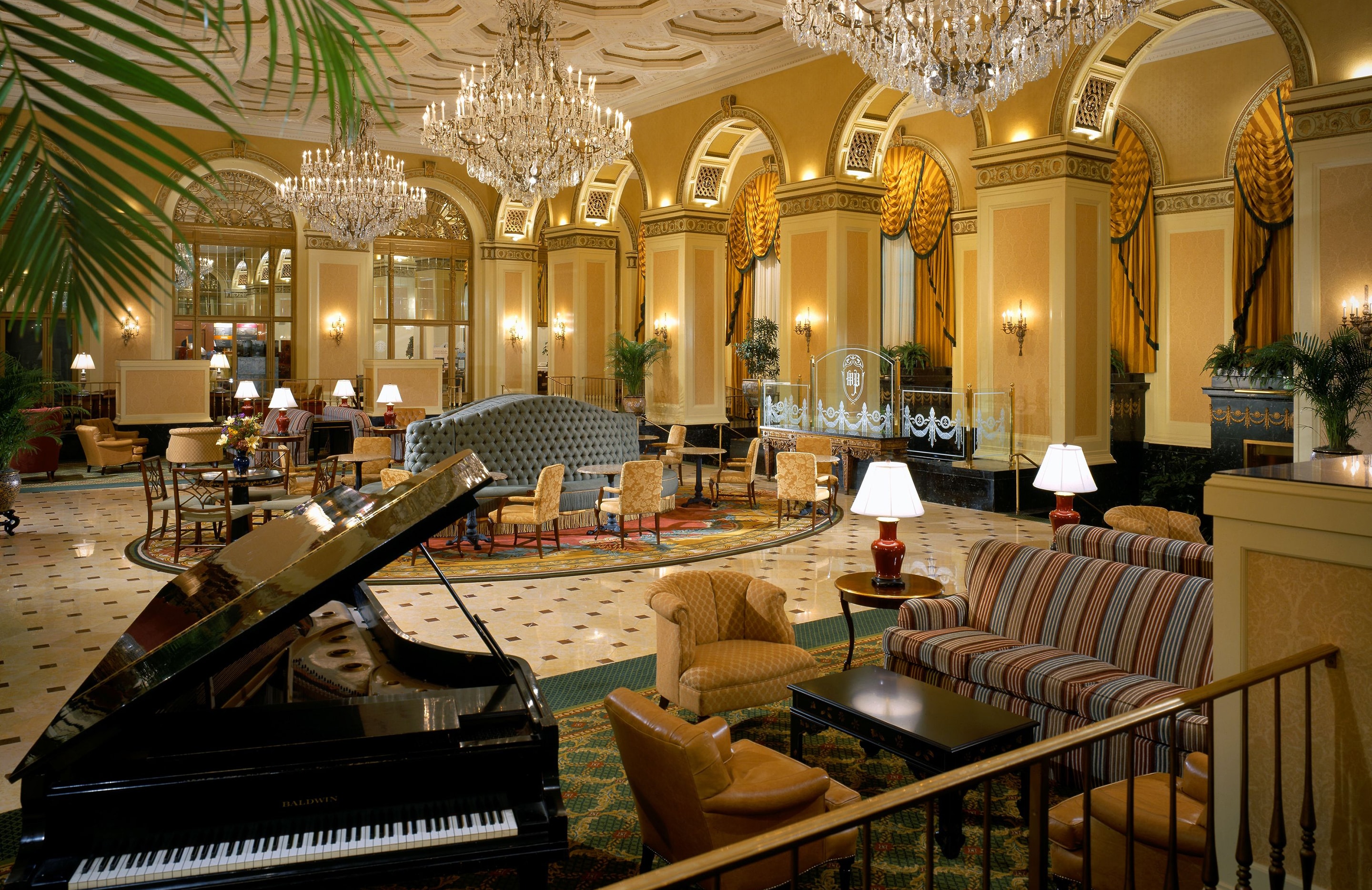 Lobby area with piano