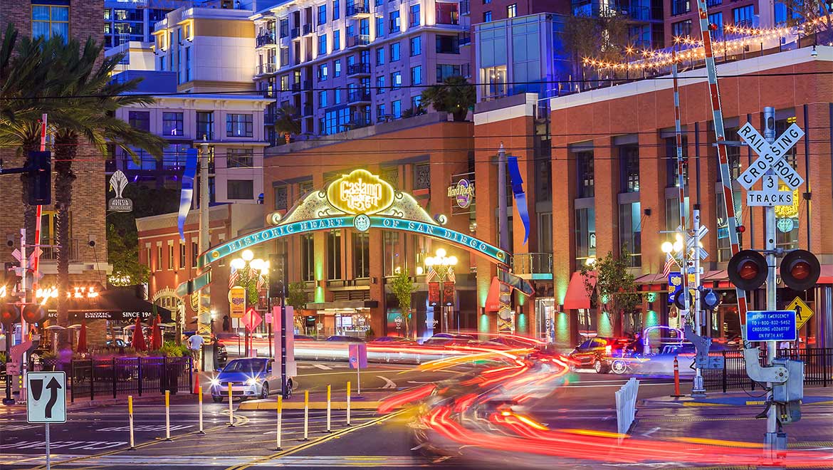 Gaslamp Quarter in San Diego