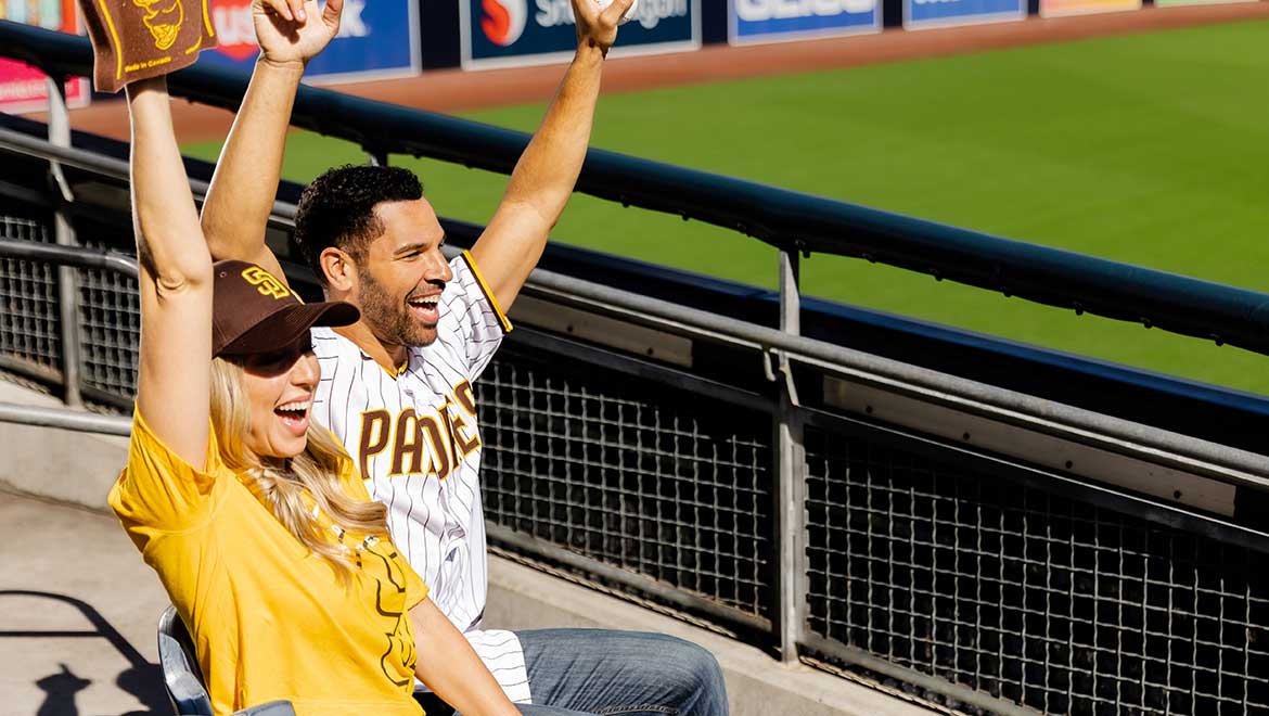 Couple at Padres game
