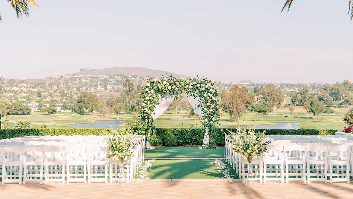 Outdoor wedding reception