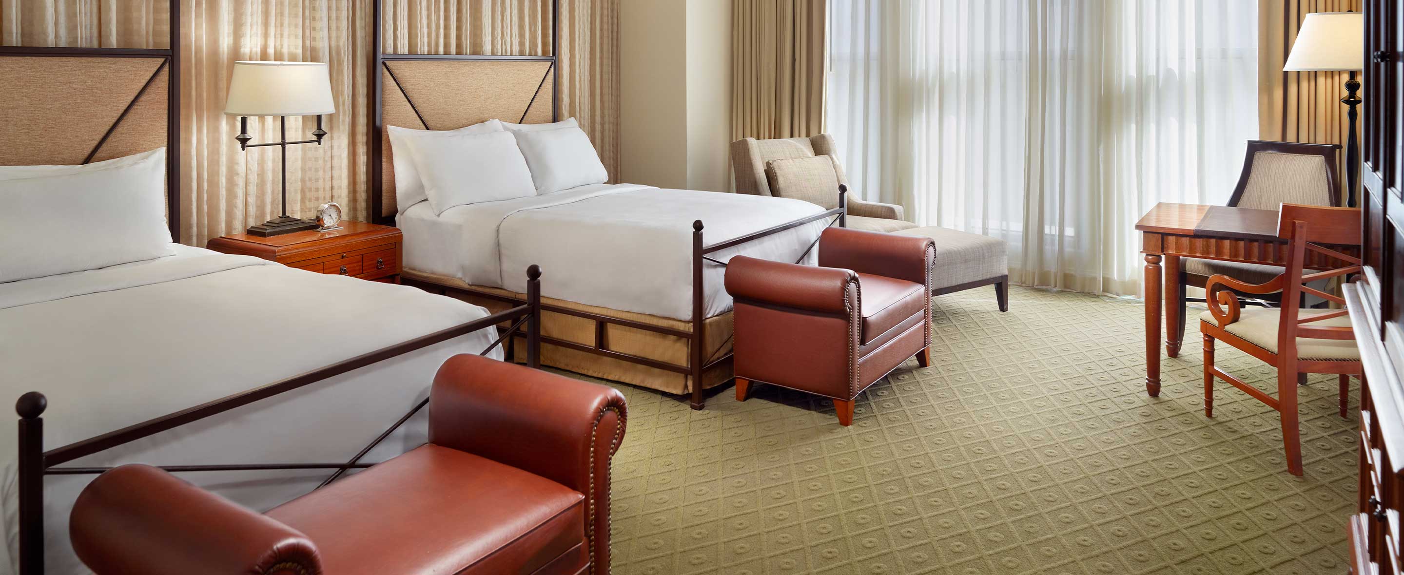 Guest room with two double beds