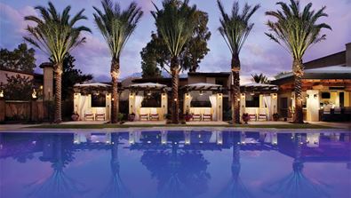   pool at dusk 